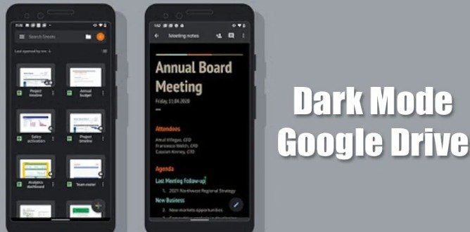 Enable Dark Mode in Google Drive