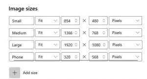 Image Sizes