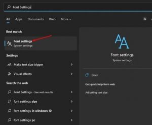 Font Settings