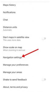 Navigation settings