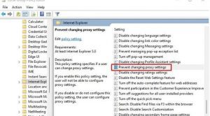 Prevent Changing Proxy Settings