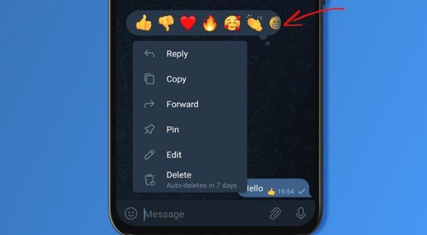 Use Message Reactions in Telegram