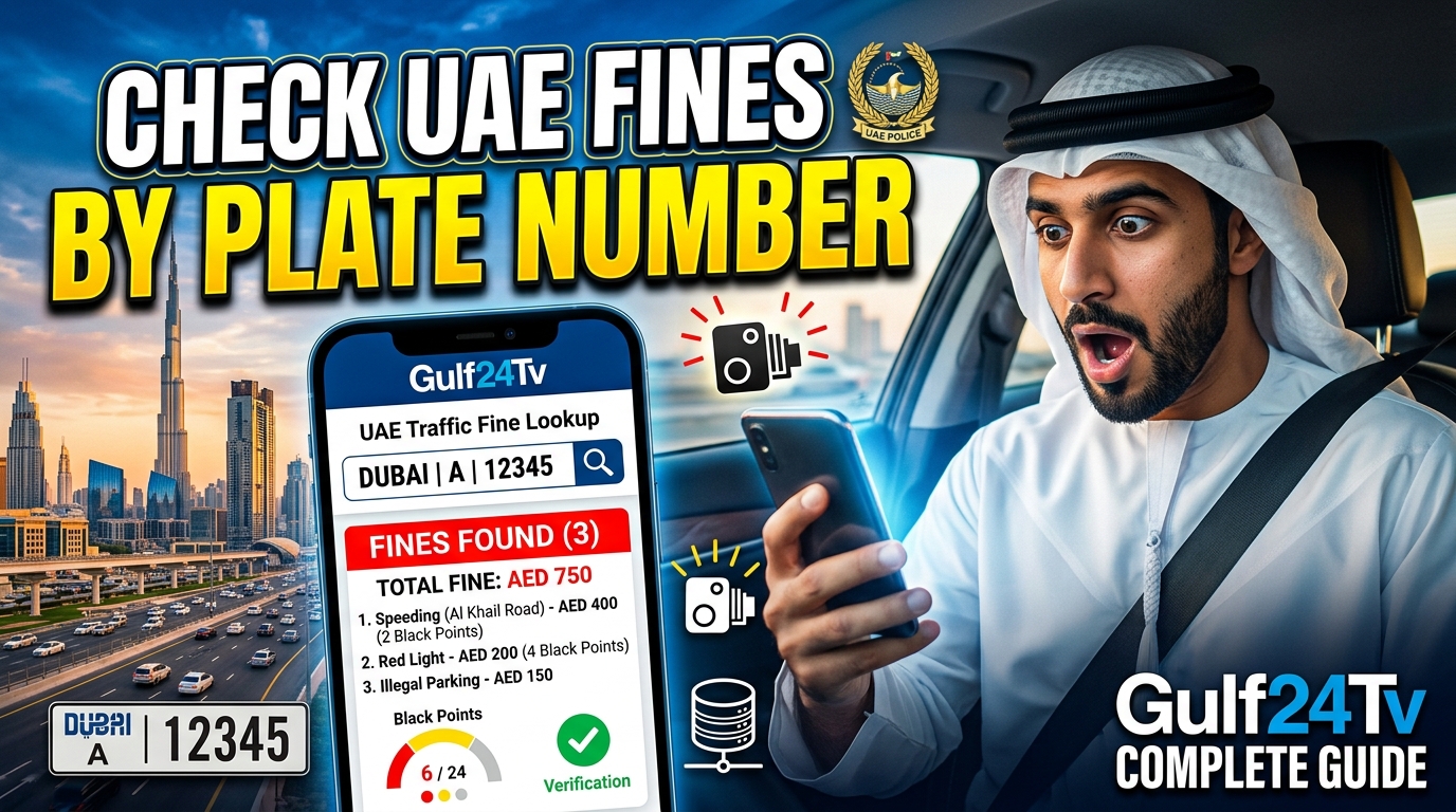 Check UAE Traffic Fines by Plate Number Gulf24Tv Complete Guide