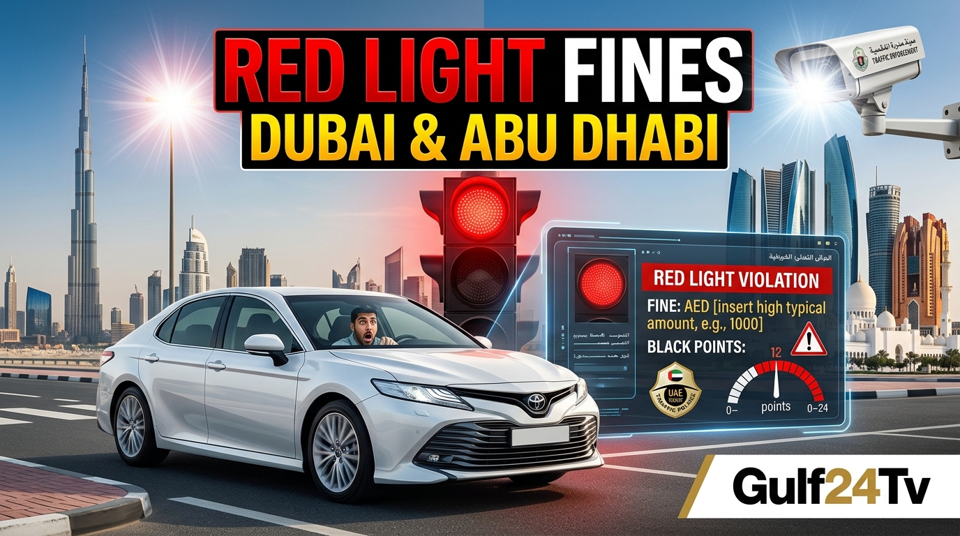 Red Light Fines in Dubai and Abu Dhabi: Gulf24Tv