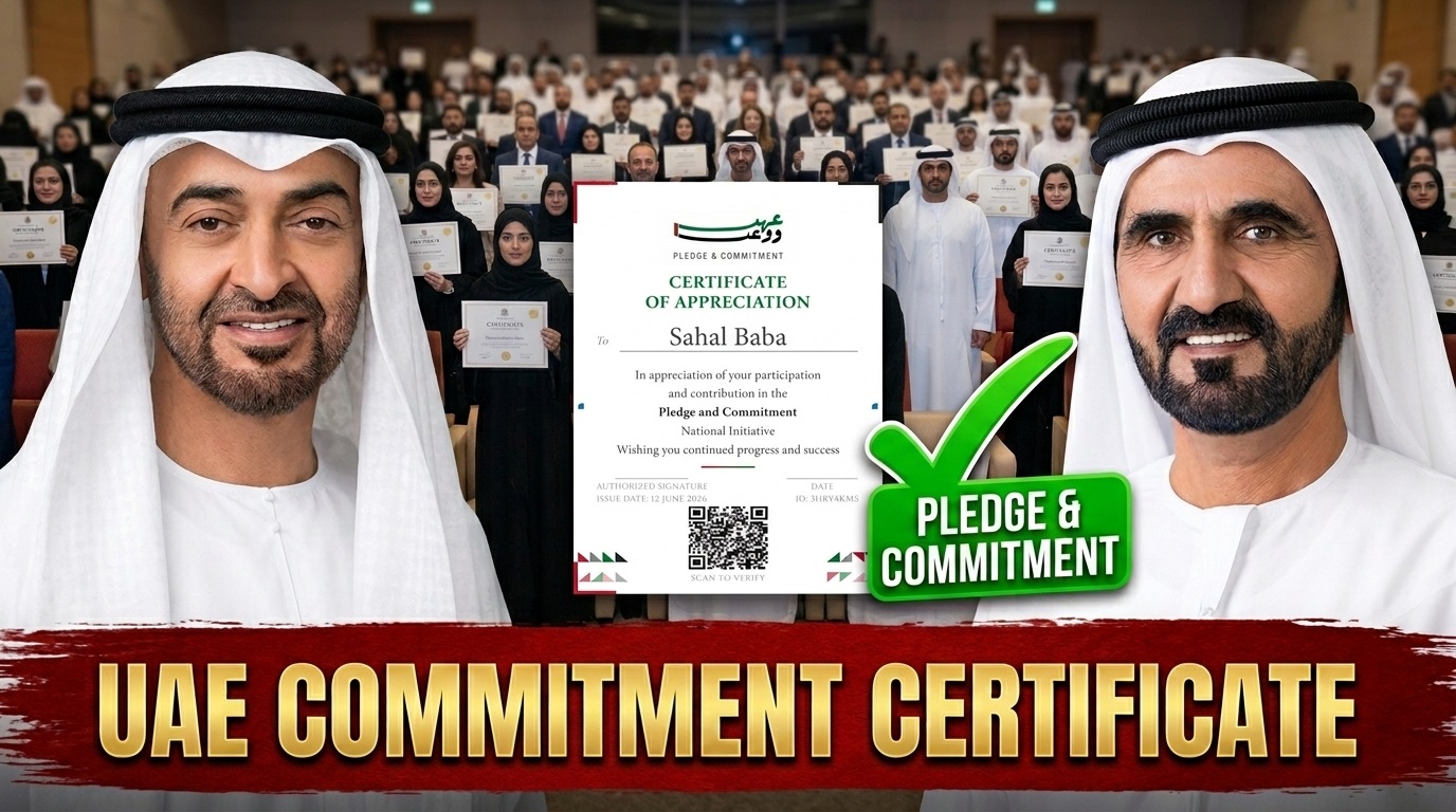 UAE Pledge and Commitment Certificate of Appreciation: Everything You Need to Know Gulf24Tv